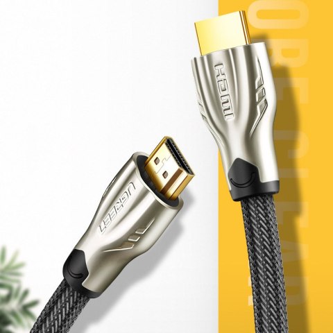 Wytrzymały kabel przewód HDMI w oplocie 4K 60Hz 1.5m złoty