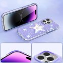 Etui pokrowiec w gwiazdki iPhone 14 Plus Heart Star Series PURPLE STAR
