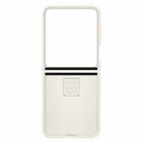 Etui silikonowe z uchwytem do Smsung Galaxy Z Flip 5 kremowe