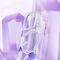 Magnetyczne etui z motylami do iPhone 14 MagSafe Butterfly Series niebieskie