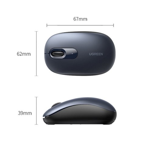 Myszka bezprzewodowa do komputera USB 2.4GHz granatowa