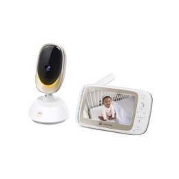 Elektroniczna niania wideo Motorola Wi-Fi z nastrojowym oświetleniem VM85 CONNECT 5,0 cala, biała/złota