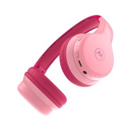 Słuchawki dziecięce Motorola Moto JR300 nauszne Wbudowany mikrofon Bezprzewodowy Bluetooth Różowy Bluetooth