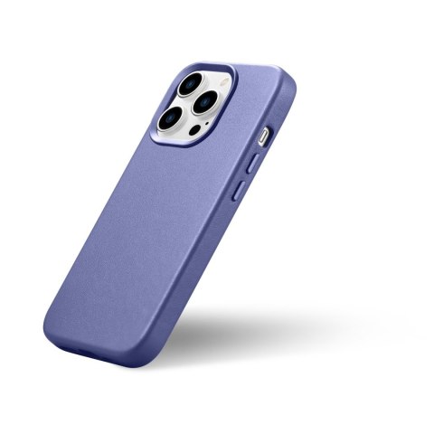 Pokrowiec etui z naturalnej skóry do iPhone 14 Pro MagSafe Case Leather jasno fioletowy