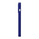 Skórzane etui iPhone 14 Pro Max magnetyczne z MagSafe Litchi Premium Leather Case granatowy