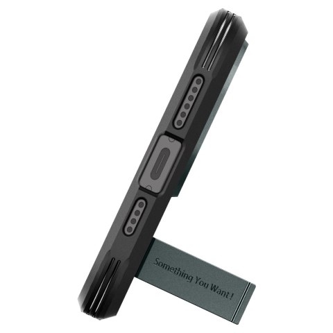 Etui Tough Armor MagSafe z podstawką na iPhone 15 Pro zielone
