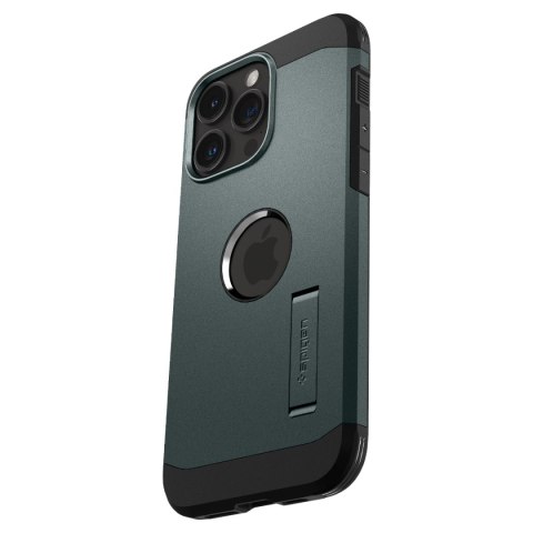 Etui Tough Armor MagSafe z podstawką na iPhone 15 Pro zielone
