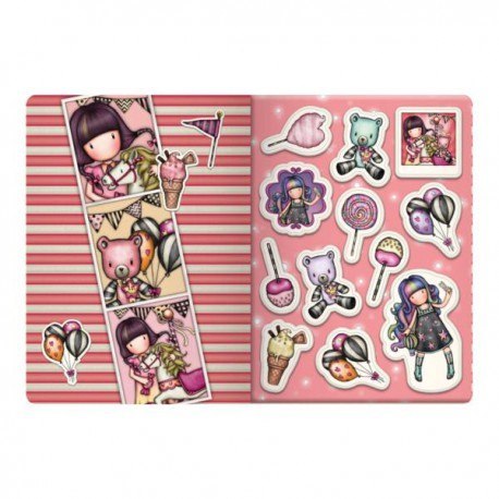 Mały notes z naklejkami - gorjuss - fairground - carousel