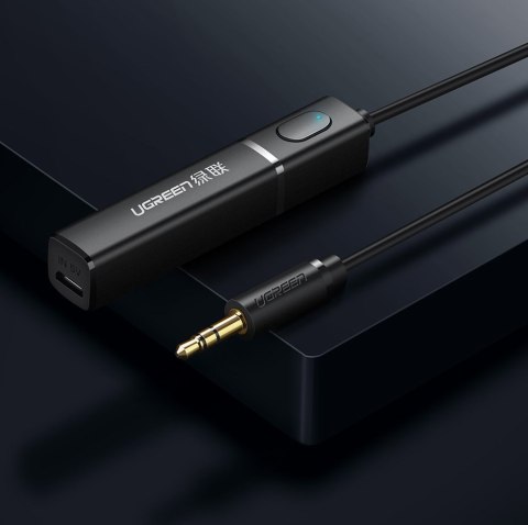 Transmiter Bluetooth 5.0 bezprzewodowy adapter audio 3.5 mm mini jack czarny