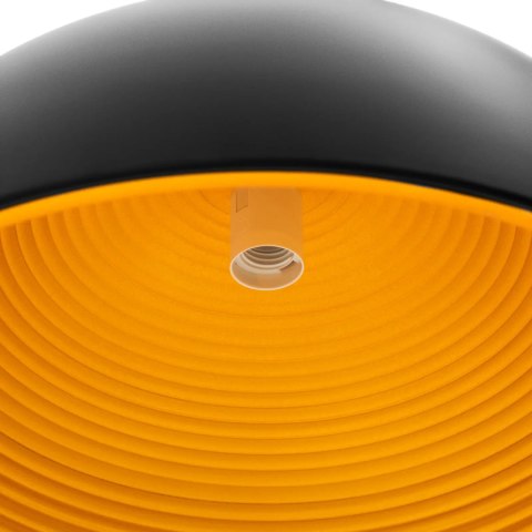 Lampa wisząca nowoczesna 1 punktowa kształt kopuły - czarno złota