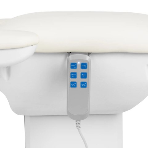 Fotel kosmetyczny do masażu tatuażu SPA 150 kg TERAMO - biały