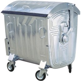 Metalowy kontener na odpady śmieci popiół ogniotrwały 1100L EU