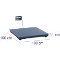 Waga platformowa magazynowa LCD 100 x 100 cm 1000 kg / 0.2 kg
