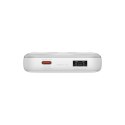 Powerbank z wyświetlaczem 10000mAh 22.5W Comet Series + kabel USB-A - USB-C 0.3m biały