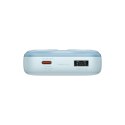 Powerbank z wyświetlaczem 20000mAh 22.5W Comet Series + kabel USB-A - USB-C 0.3m niebieski