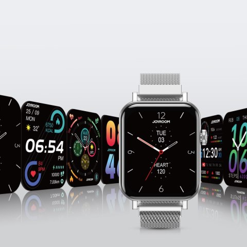 Smartwatch obraz w jakości HD z funkcją odbierania połączeń JR-FT5 IP68 srebrny