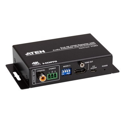Aten VC882 True 4K HDMI Repeater with Audio Embedder & De-Embedder