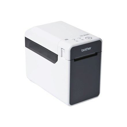 Drukarka etykiet Brother TD-2020A z przewodowym połączeniem, monochromatyczna, termiczna bezpośrednia, w kolorze czarno-białym. 