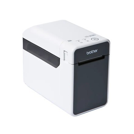 Drukarka etykiet Brother TD-2020A z przewodowym połączeniem, monochromatyczna, termiczna bezpośrednia, w kolorze czarno-białym. 