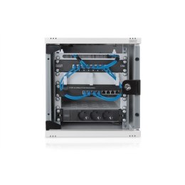 Digitus | Szafa ścienna 6U | DN-10-05U-1 | Szara | Klasa bezpieczeństwa IP20; kąt otwarcia drzwi 200°; Zamykane drzwi ze szkła b