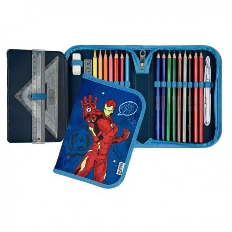 Piórnik z wyposażeniem, avengers