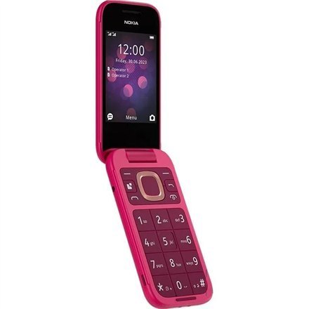 Nokia | 2660 DS | Pop Pink | 2.8 " | TFT LCD | 48 MB | 128 MB | Dual SIM | Nano-SIM | 3G | Bluetooth | 4.2 | USB w wersji microU