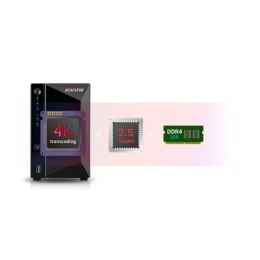 Asus | AsusTor Tower NAS | AS3302T | Do 2 HDD | Realtek RTD1296 Quad-Core | Realtek RTD1296 | Częstotliwość procesora 1,4 GHz | 