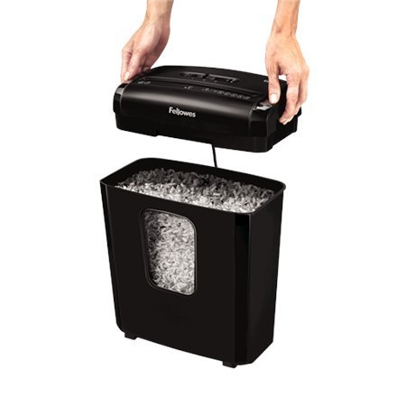 Fellowes Powershred | 6M | Mini-cięcie | Niszczarka | P-4 | Karty kredytowe | Zszywki | Spinacze | Papier | 13 litrów