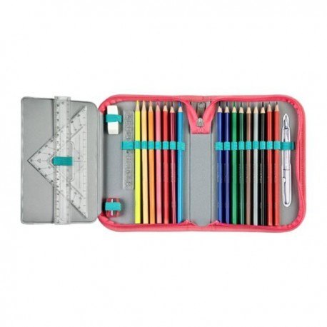 Piórnik z wyposażeniem, myszka minnie