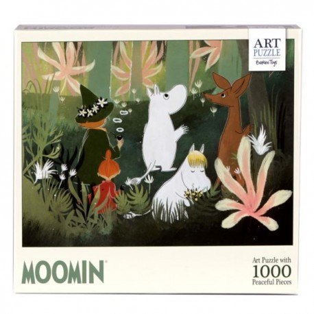 Puzzle artystyczne, muminki, 1000 el. - zielone