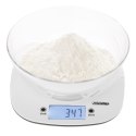 Waga kuchenna Adler z miską | MS 3179w | Podziałka 1 g | Typ wyświetlacza LCD | Biały