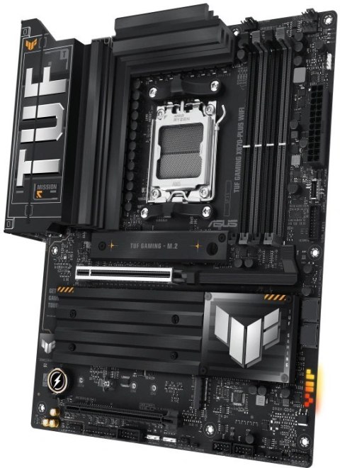 Asus Rodzina procesorów AMD | Gniazdo procesora AM5 | DDR5 DIMM | Gniazda pamięci 4 | Obsługiwane interfejsy dysków twardych SAT