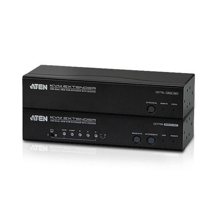 Przedłużacz KVM Aten | CE775-AT-G USB VGA Dual View Cat 5 z funkcją Deskew (1280 x 1024@300m)