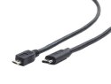 Cablexpert | Kabel USB-C | Męski | 5-pinowy Micro-USB Typ B | Męski | 24-pinowy USB-C | 1,8 m | Czarny