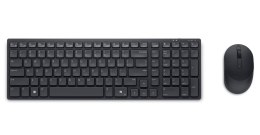 Dell | Cicha klawiatura i mysz | KM555 | Zestaw klawiatury i myszy | Bezprzewodowy | US International (QWERTY) | Czarny | 2,4 GH
