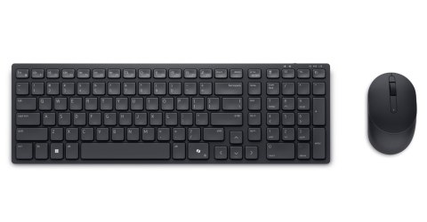 Dell | Cicha klawiatura i mysz | KM555 | Zestaw klawiatury i myszy | Bezprzewodowy | Ukraiński (QWERTY) | Czarny | 2,4 GHz, Blue