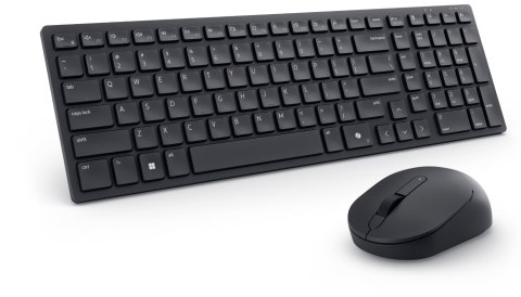 Dell | Cicha klawiatura i mysz | KM555 | Zestaw klawiatury i myszy | Bezprzewodowy | Ukraiński (QWERTY) | Czarny | 2,4 GHz, Blue