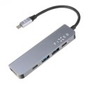 Fixed | 5-portowy USB-C HUB Mini do laptopów i tabletów | FIXHU-MN-GR | Szary