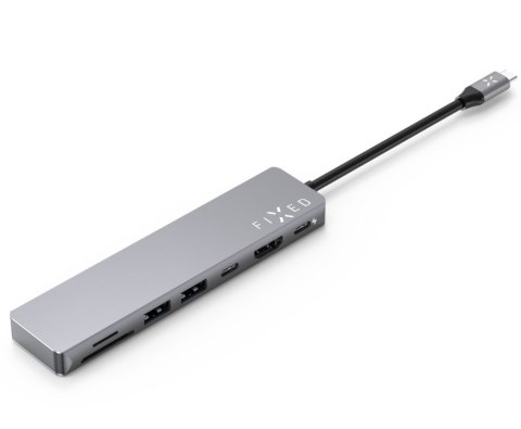 Fixed | 7-portowa karta hub USB-C do laptopów i tabletów | FIXHU-CAD-GR