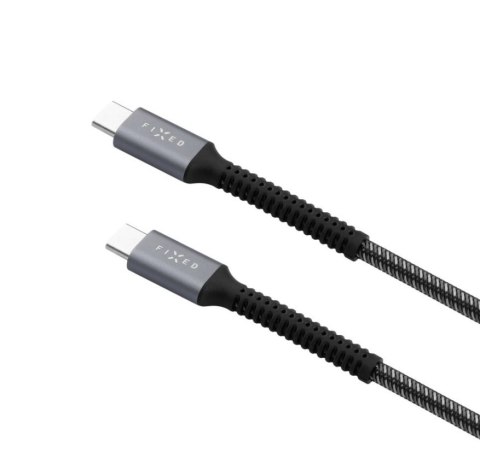 Fixed | Armor Cable USB-C/USB-C, 1,2 m, 240W | FIXDA-CC12-GR