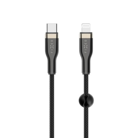 Fixed | Kabel w oplocie USB-C/Lightning, 2 m | FIXDB-CL2-BK