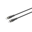 Fixed | Kabel w oplocie USB-C/Lightning, 2 m | FIXDB-CL2-BK