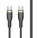 Fixed | Kabel w oplocie USB-C/USB-C, 2m, 100W | FIXDB-CC2-BK
