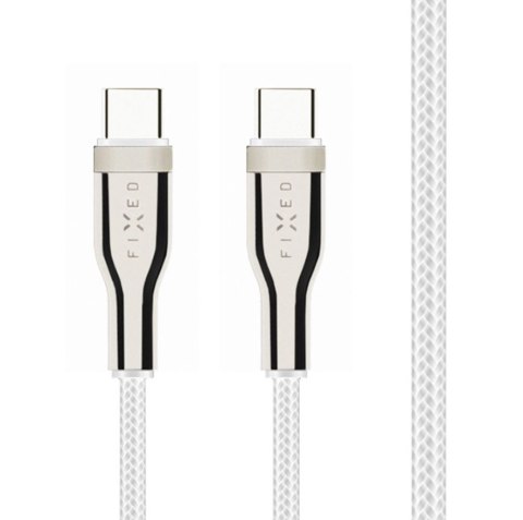 Fixed | Kabel w oplocie USB-C/USB-C, 2m, 100W | FIXDB-CC2-WH