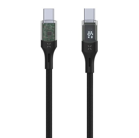 Fixed | Kabel USB-C/USB-C z wyświetlaczem, obsługa PD, 2m, USB 2.0, 100W | FIXDD-CC2-BK
