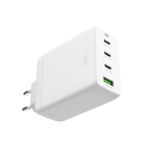Stała ładowarka podróżna GaN 3xUSB-C/USB 100W | FIXCG100-3CU-WH
