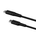 Fixed | Płynny kabel silikonowy USB-C/Lightning, 1,2 m | FIXDLS-CL12-BK