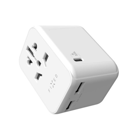 Fixed | Voyager World Adapter | FIXCT30-1C2A-WH | USB-A/USB-C | Adapter podróżny