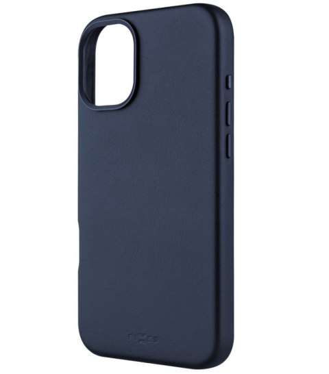 Fixed MagLeather | Back Cover | Apple | iPhone 16 Plus | Leather | Blue