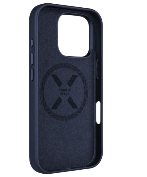 Fixed MagLeather | Back Cover | Apple | iPhone 16 Pro | Leather | Blue